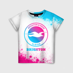 Детская футболка 3D Brighton neon gradient style