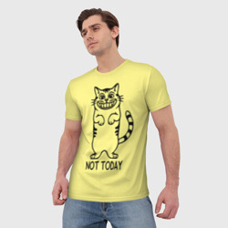 Мужская футболка 3D Хитрый кот - фото 2