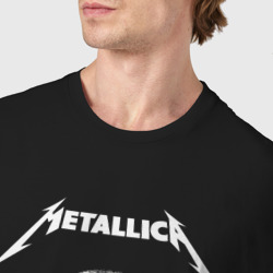 Футболка с принтом Metallica fade to black для мужчины, вид на модели спереди №4. Цвет основы: черный