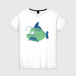 Рыбка удильщик – Женская футболка хлопок с принтом купить со скидкой в -20%