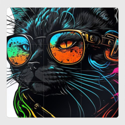 Неновый кот – Магнитный плакат 3Х3 с принтом купить