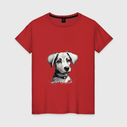 Jack line art – Женская футболка хлопок с принтом купить со скидкой в -20%