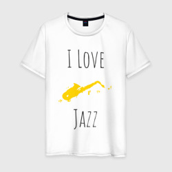 Я люблю джаз – Мужская футболка хлопок с принтом купить со скидкой в -20%