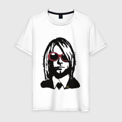 Kurt Cobain Nirvana portrait – Мужская футболка хлопок с принтом купить со скидкой в -20%