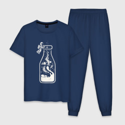 Космос в бутылочке – Мужская пижама хлопок с принтом купить со скидкой в -10%