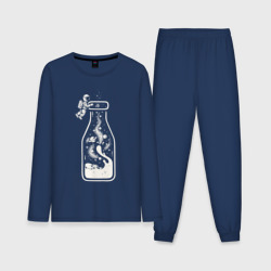 Космос в бутылочке – Мужская пижама с лонгсливом хлопок с принтом купить
