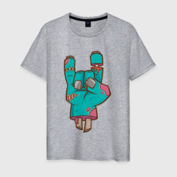Рок зомби – Мужская футболка хлопок с принтом купить со скидкой в -20%