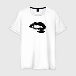 Абстрактные губы – Мужская футболка хлопок с принтом купить со скидкой в -20%