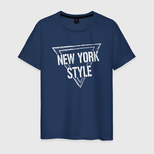 Мужская футболка из хлопка с принтом Нью-Йоркский стиль, вид спереди №1