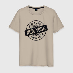 Стиль Нью-Йорка – Мужская футболка хлопок с принтом купить со скидкой в -20%