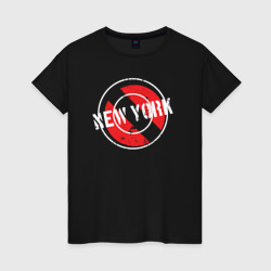 New York seal – Женская футболка хлопок с принтом купить со скидкой в -20%