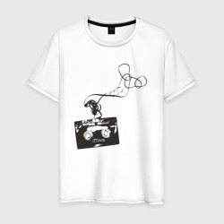 Кассетная лента – Мужская футболка хлопок с принтом купить со скидкой в -20%
