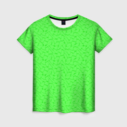 Яркий салатовый кислотный – Женская футболка 3D с принтом купить со скидкой в -26%
