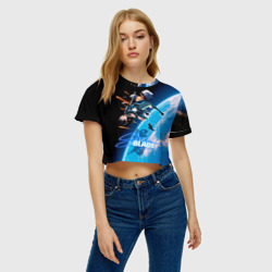 Женская футболка Crop-top 3D Ева stellar blade - фото 2