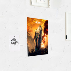 Постер с принтом Ева и капсула stellar blade для любого человека, вид спереди №3. Цвет основы: белый