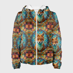 Лисицы и объемные узоры – Женская куртка 3D с принтом купить со скидкой в -10%