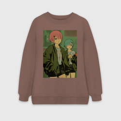 Женский свитшот oversize без начеса хлопок Рам Рем