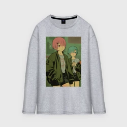 Женский лонгслив oversize хлопок Рам Рем