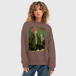 Женский свитшот oversize без начеса хлопок Рам Рем - фото 2