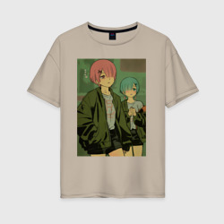 Женская футболка хлопок Oversize Рам Рем