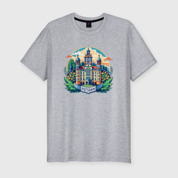 Город Потсдам – Мужская футболка хлопок Slim с принтом купить