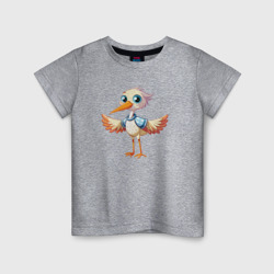 Маленький аистёнок – Детская футболка хлопок с принтом купить со скидкой в -20%