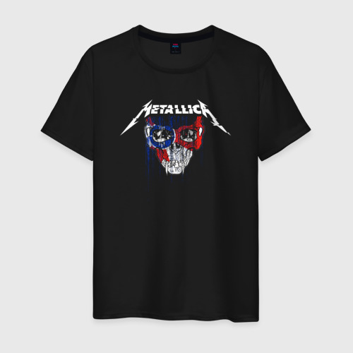 Мужская футболка из хлопка с принтом Metallica giants, вид спереди №1