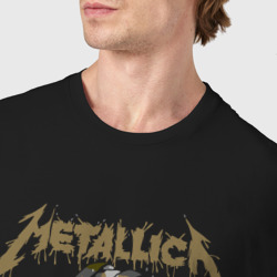 Футболка с принтом Metallica XXX для мужчины, вид на модели спереди №4. Цвет основы: черный