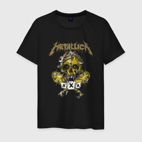 Мужская футболка из хлопка с принтом Metallica XXX, вид спереди №1