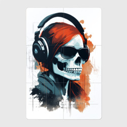 Grunge redhead girl skull – Магнитный плакат 2Х3 с принтом купить