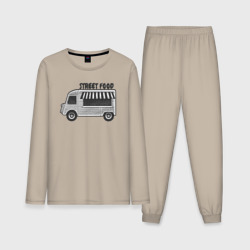 Street food – Мужская пижама с лонгсливом хлопок с принтом купить