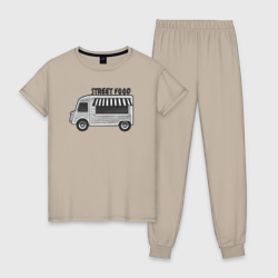 Street food – Женская пижама хлопок с принтом купить со скидкой в -10%