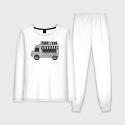 Street food – Женская пижама с лонгсливом хлопок с принтом купить