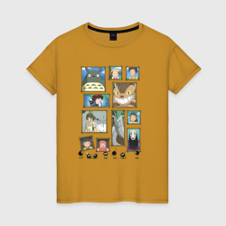 Герои студии Ghibli – Женская футболка хлопок с принтом купить со скидкой в -20%