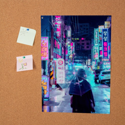 Постер Дождливый неоновый вечер в Японии - фото 2