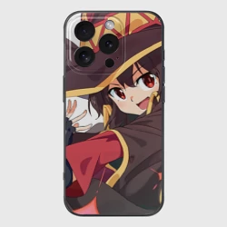 Чехол для iPhone 16 Pro Max силиконовый с защитой камеры Konosuba Мэгумин cute