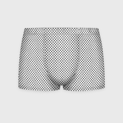 Белый в маленький чёрный квадрат – Мужские трусы 3D с принтом купить