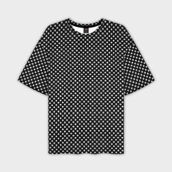 Чёрный в белый маленький квадрат – Мужская футболка oversize 3D с принтом купить со скидкой в -50%