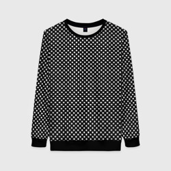 Чёрный в белый маленький квадрат – Женский свитшот 3D с принтом купить со скидкой в -35%
