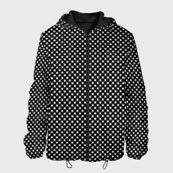 Чёрный в белый маленький квадрат – Мужская куртка 3D с принтом купить со скидкой в -10%