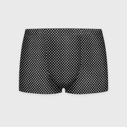 Чёрный в белый маленький квадрат – Мужские трусы 3D с принтом купить