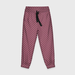 Приглушённый тёмно-розовый паттерн квадратики – Детские брюки 3D с принтом купить