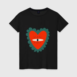 Эзотерическое сердце – Женская футболка хлопок с принтом купить со скидкой в -20%