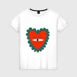 Эзотерическое сердце – Женская футболка хлопок с принтом купить со скидкой в -20%