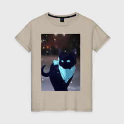 Бездомный бог кот Ято – Женская футболка хлопок с принтом купить со скидкой в -20%