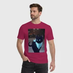 Мужская футболка хлопок Бездомный бог кот Ято - фото 2