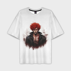 Красноволосый парень со шрамами – Мужская футболка oversize 3D с принтом купить со скидкой в -50%