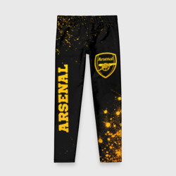 Arsenal - gold gradient вертикально – Детские леггинсы 3D с принтом купить