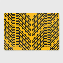 Чёрные полосы на жёлтом фоне – Магнитный плакат 3Х2 с принтом купить