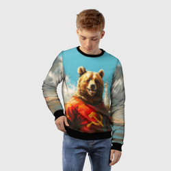 Детский свитшот 3D Медведь с гербом СССР - фото 2